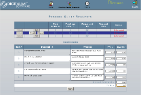 Thumbnail of Vendor's Pending Quote Requests Screen