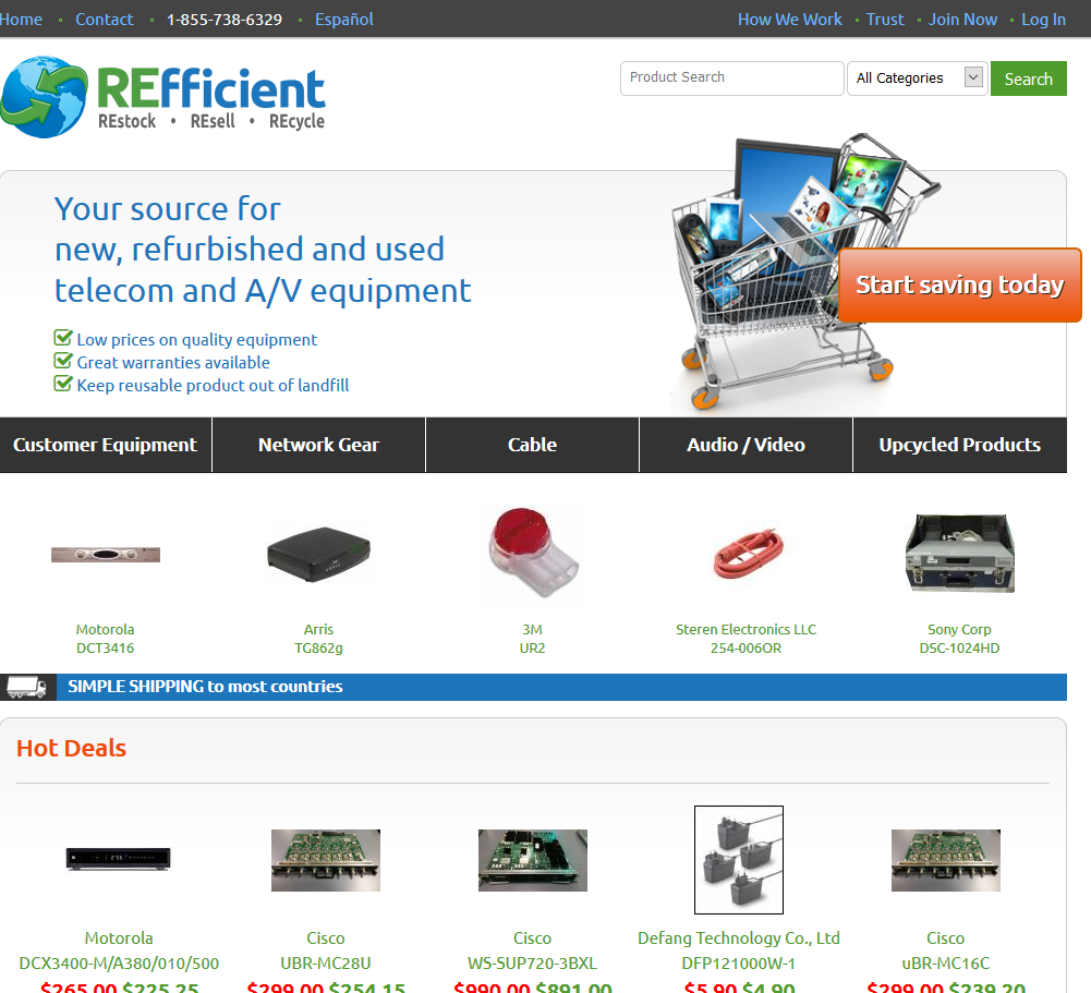 REfficient Home Page Screenshot